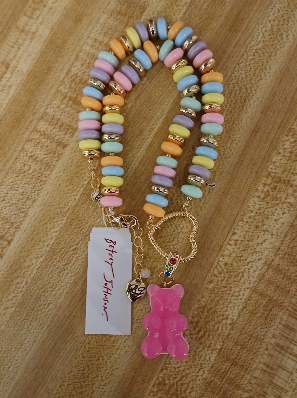Betsey Johnson NWT Gummy Bear Faux Candy Statement Necklace